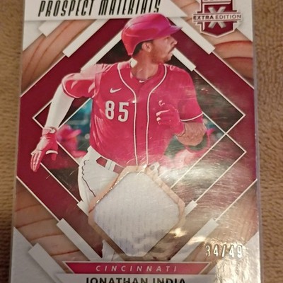 Panini 2020 Elite Extra Edition Jonathan India Reds Prospect Materials Red /49
