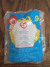 2000 McDonald's TY Teenie Beanie Baby #9 Tusk The Walrus Factory Sealed
