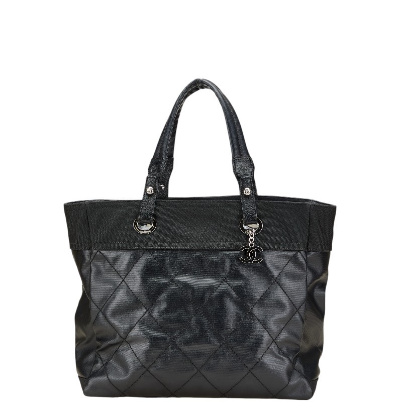 Chanel Black PVC Biarritz GM Tote Bag Preowned Paris Collection