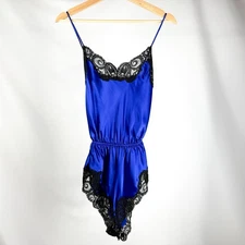 Vintage Blue Satin Teddy - Small