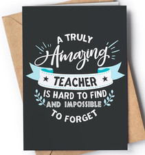 Thank you card for Teacher  Awesome appreciation card for men or women for any