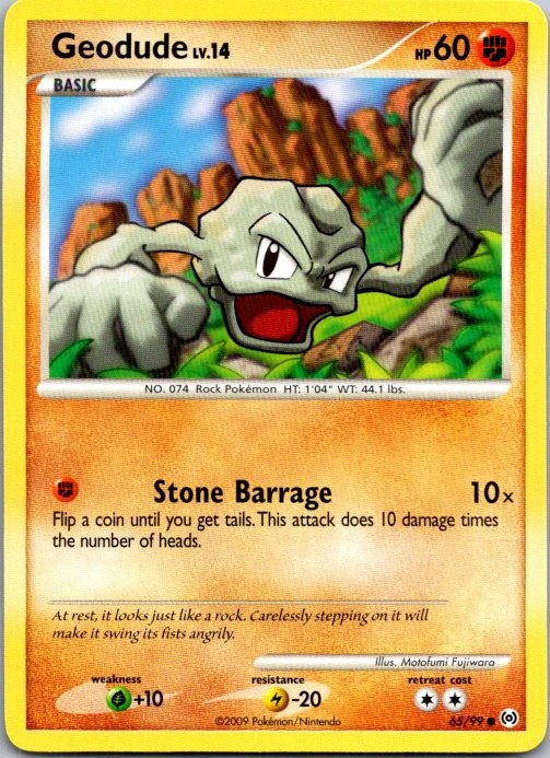 Geodude Common Arceus 65/99 NM