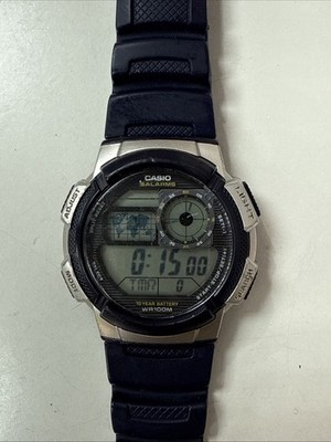 Casio Digital Watch Men's Black World Time 3198 AE-1000W Alarm