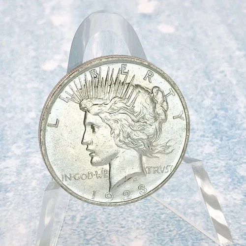 1923 P Peace Silver Dollar 90% Silver Good Fields Light  Toning Details