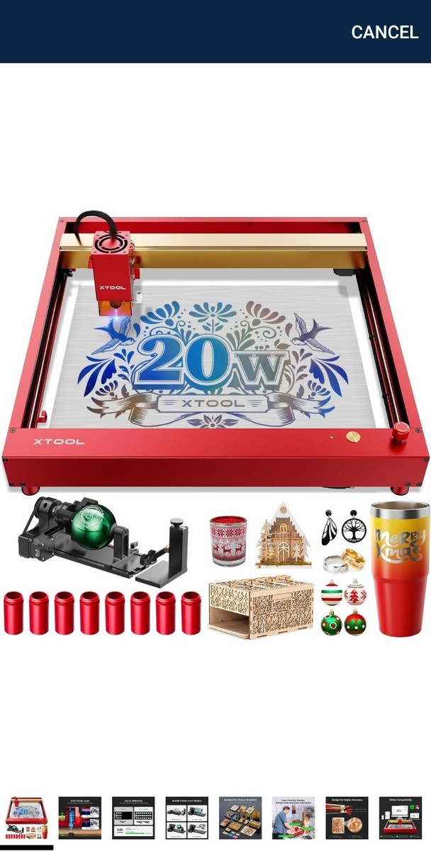 xTool D1 Pro 20W Laser Engraving Machine - ‎P1030313 6928819515970