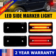 For 99-14 Mercedes-Benz W463 G500 G550 G-Class F&R LED Side Marker Lights Smoked