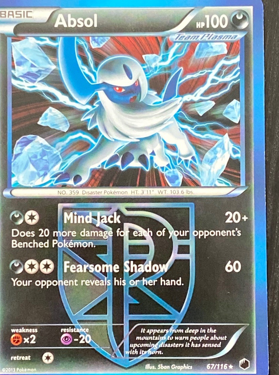 Pokemon 2013 B&W Plasma Freeze Absol 67/116 [Team Plasma] Rare Non Holo LP