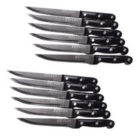 12 X Steakmesser Edelstahl Steak Messer Grillbesteck Fleischmesser Set