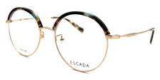 NEW ESCADA VES963F 0G21 BLUE TEA HAVANA AUTHENTIC EYEGLASSES 52-19-145