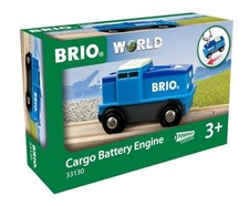 BRIO WORLD Cargo Battery Engine Wooden Rail Toy 33130