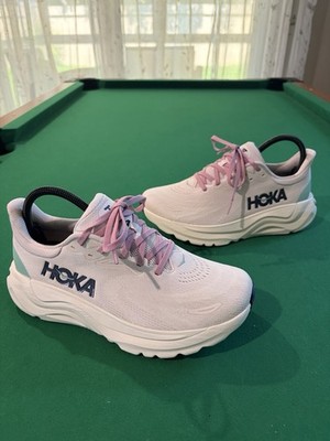 Hoka One One Arahi 8 Women Size 7.5 D White Pink Athletic Sneakers 1168711 RCRM