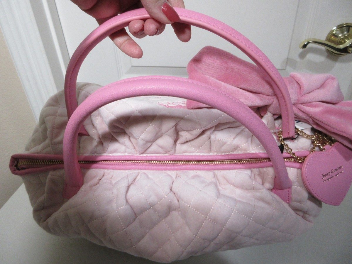 NEW JUICY COUTURE TALE BOWLER BAG POWDER BLUSH PINK | eBay