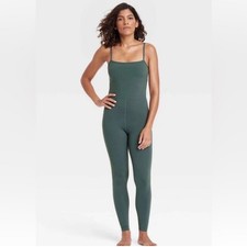 All in Motion Bodysuit Womens Green New Athletic Yoga Unitard Adjustable Strap