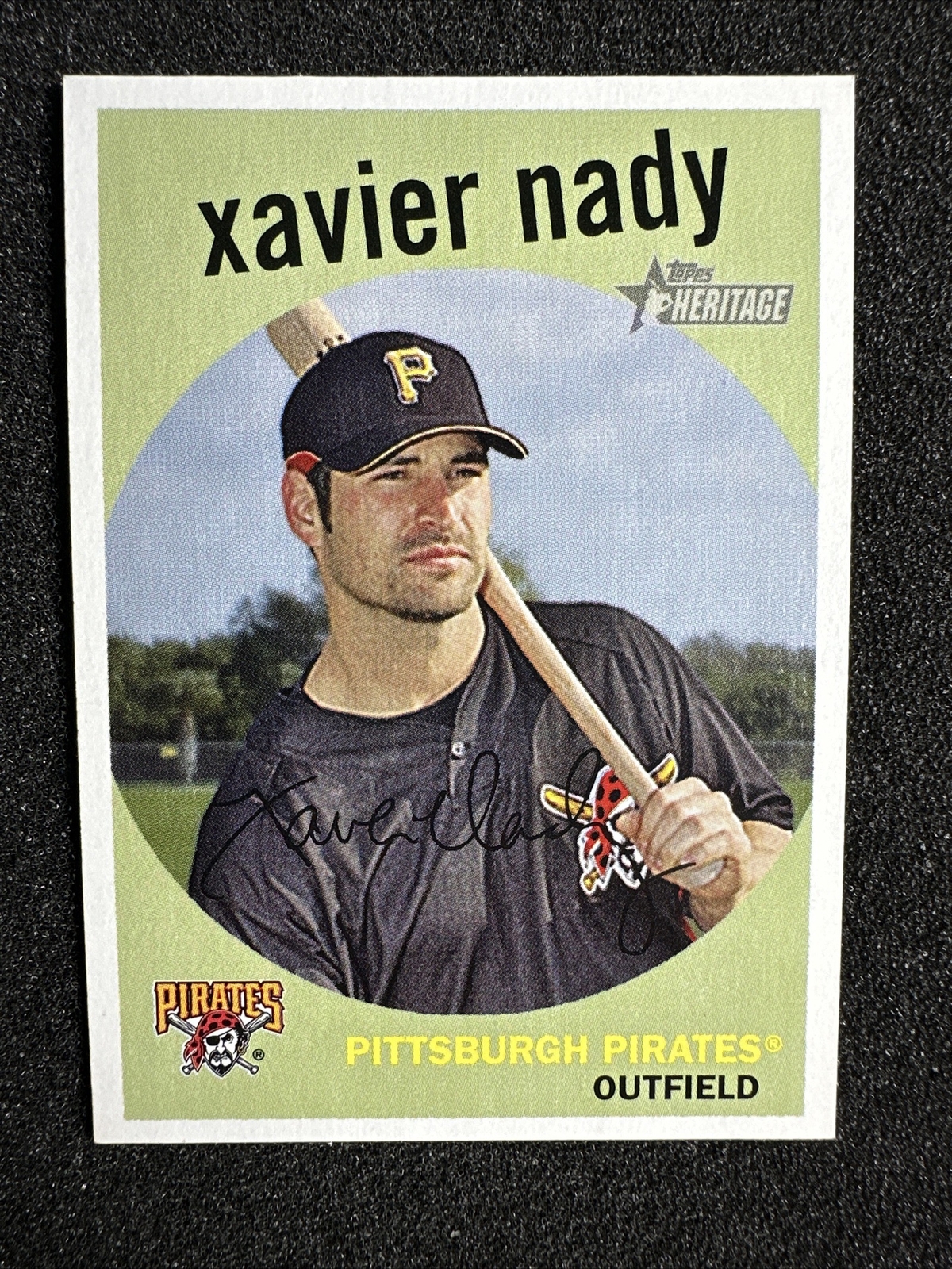 XAVIER NADY #267 2008 Topps Heritage Black Back Variation QTY Pittsburgh Pirates