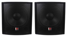  2 Rockville SBG1158 15" 800w Passive Pro DJ Live Sound Subwoofers MDF Cabinets