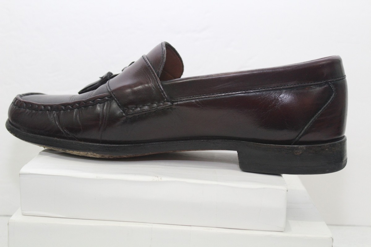 Allen Edmonds Stowe Mens 14 D Tassel Loafers Burgundy Leather Dress Shoes USA Allen Edmonds Stowe Tassel Loafers Burgundy Brown Dress  main image 2