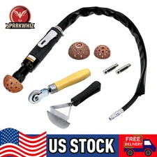 Tire Polish set W/ 2500rpm Low Speed Air Tire Buffer Tire Patch Roller Machine