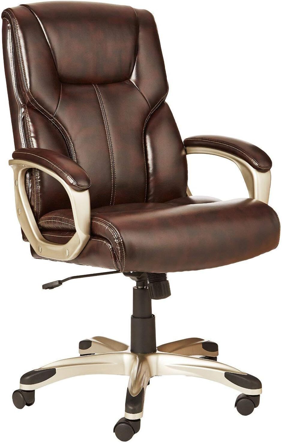 Executive Home Office Desk Chair with Padded Armrests, Rolling Swivel Chair