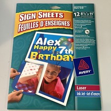 Avery Printable Sign Sheets for Laser or Inkj...