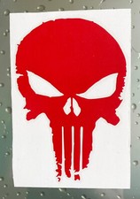 Marvel Punisher Red Skull Logo Vinyl Custom Die Cut Decal Sticker 5.5 inch