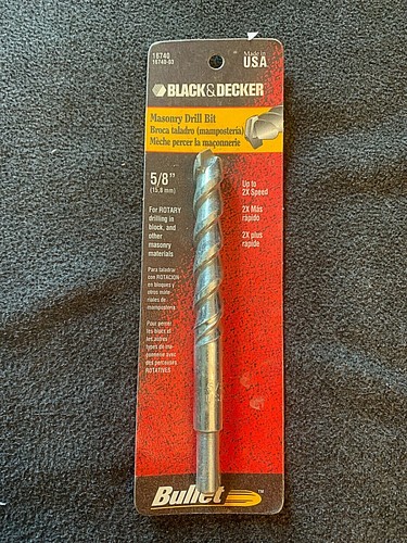 Black \u0026 Decker 16740 Masonry Drill Bit - 5/8 x 6 inch