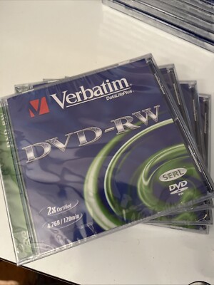 Verbatim Data/Video DVD-RW, 4,7 GB Data, 120 Mins Video, 2x certified (OVP)