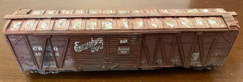 RARO HO Resina Sunshine CB&Q Burlington XA-14 Automobile Boxcar COSTRUITO RESISTENTE ALLE INTEMPERIE - Foto 2 di 6
