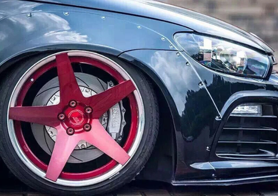 Guardabarros decoración arco rueda fibra carbono vidrio para Volkswagen Scirocco 09-14 Foto 2 de 4