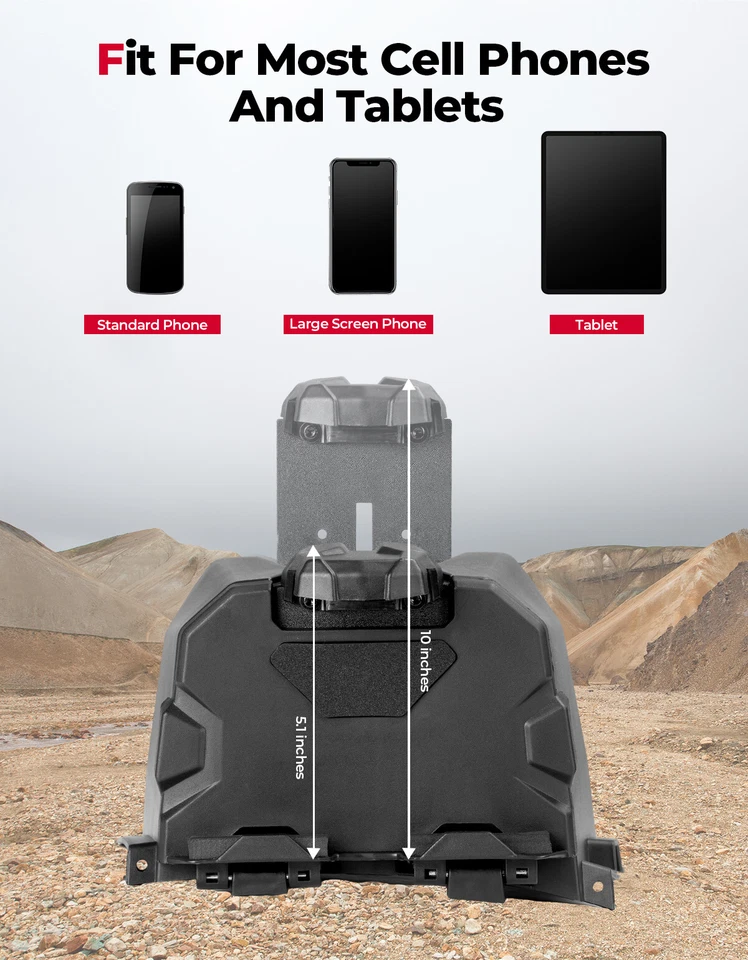 Soporte electrónico para dispositivo tableta montaje GPS para Yamaha Viking/Viking VI 2014-2024 Foto 2 de 4