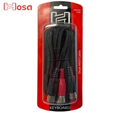 Hosa MID-204 Dual 5-Pin to Same MIDI Keyboard Cable 4 m
