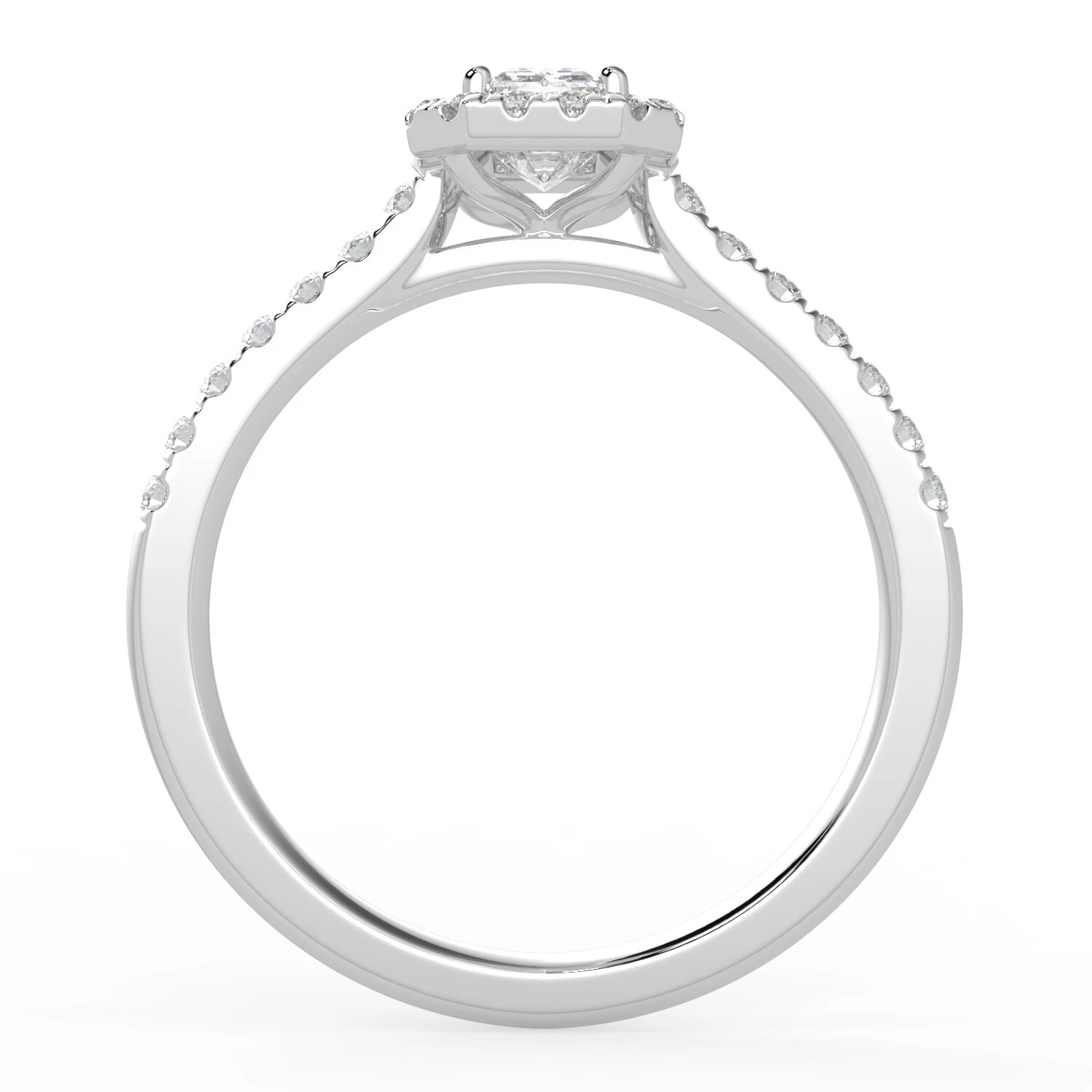 1.0 Ct F VS Emerald Diamond Engagement Ring IGI Certified Lab Grown 14k Gold image-3