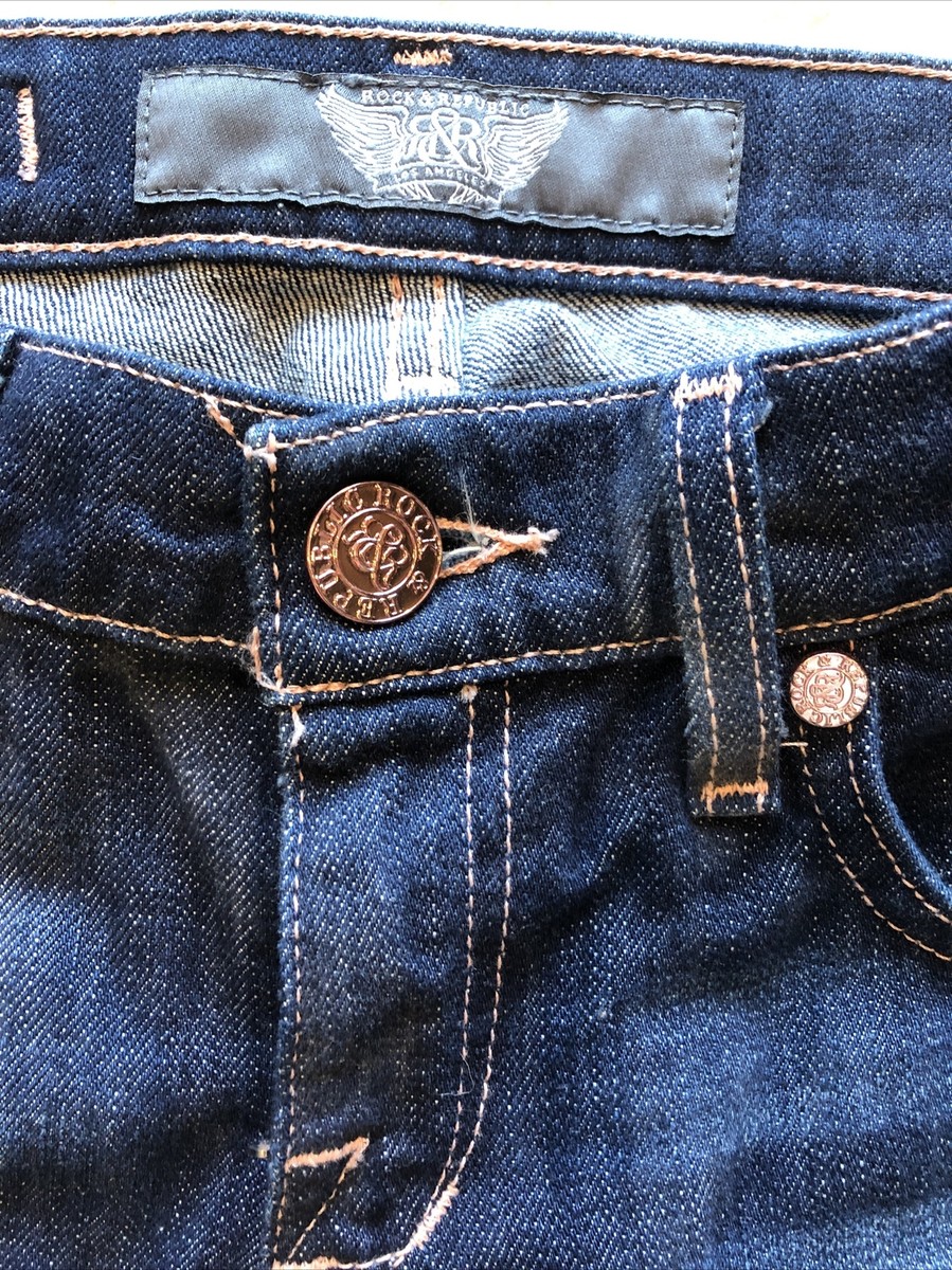 Y2K Lowrise Bootcut Rock&Republic Womens Jeans Sz27 Dark Pink