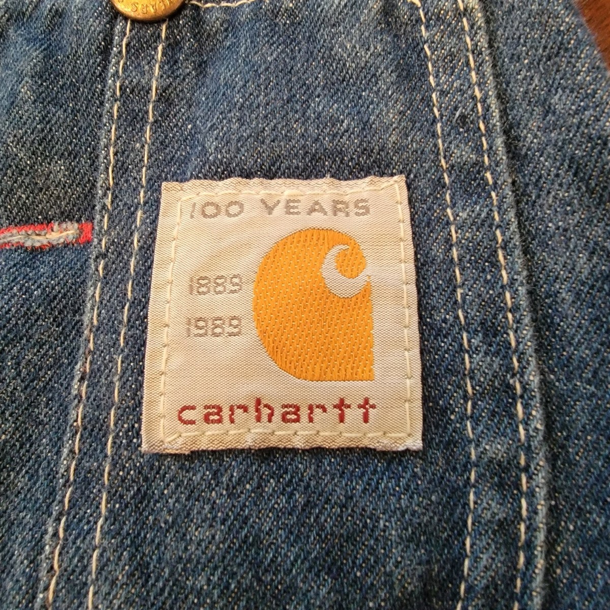 Carhartt カーハート 100 Years Workwear Denim 100 Year 1889-1989 Carhartt Denim Truckers jacket Quilt