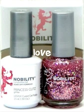 NOBILITY Gel Nail Polish 0.5fl.oz UV/LED Gel Color Duo NBCS071- Princess Glitz