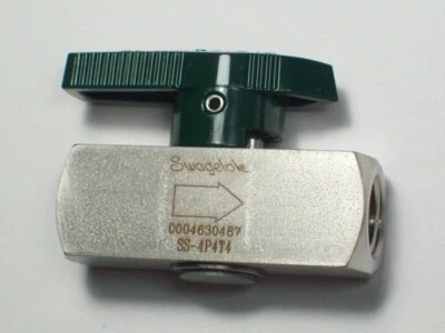 1- Swagelok Stainless Steel Instrument Plug Valve, 1/4" FNPT, SS-4P4T4