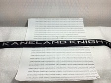 KANELAND KNIGHTS LANYARD New Black Lanyard with silver letters 17 inches long