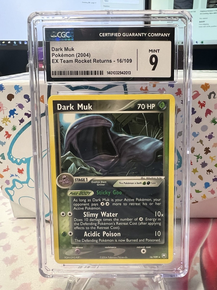 Pokemon - Dark Muk - CGC 9 Mint - EX Team Rocket Returns 16/109