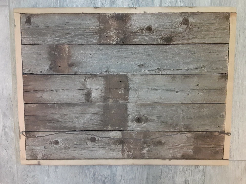 De colección Primitivo Rústico Madera Recuperada Campo Granja Decoración Marco Gris Desgastado  Foto 3 de 4