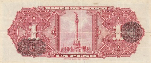 Mexico: $1 Peso Azteca 12 V 1948 Banco de Mexico. - Picture 2 of 2