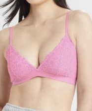 Colsie Women's M Lace Triangle Pink Bralette