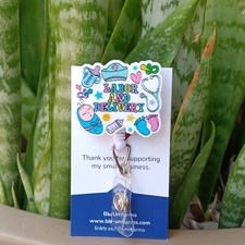 Labor And Delivery Nurse Badge Reel Holder/ ID / Clip