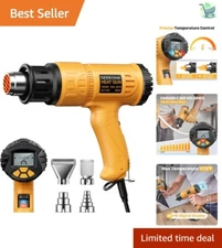 Powerful 1800W Heat Gun Kit with LCD Display & 4 Nozzles for Home Projects