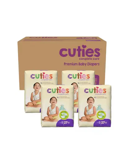Cuties complete care premium baby diapers size 5: (over 27lbs) case of 108
Opens in a new window or