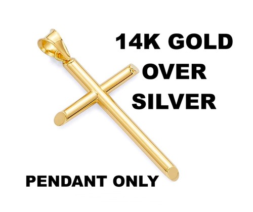10K Yellow Gold Cross Pendant - Polish 