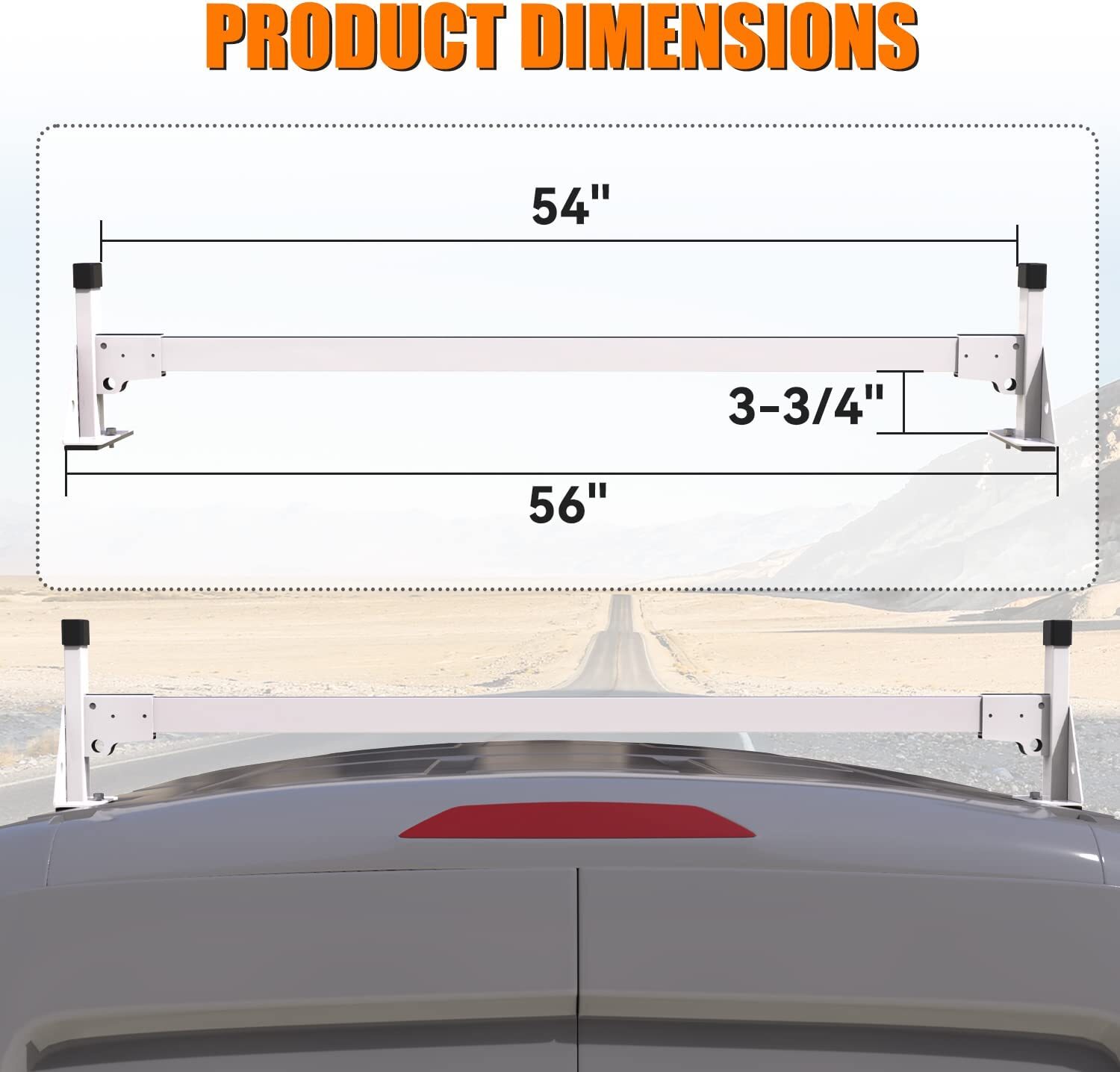 BESTERYUS 3 Bar Ladder Roof Racks For Ford Transit 150 250 350 Cargo