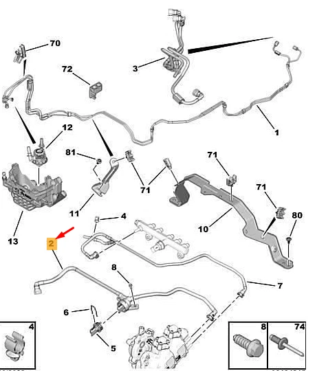 CITRO N JUMPY MK3 Fuel Feed Pipe 9831640880 New Genuine | eBay 
