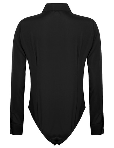 Women Long Sleeves Bodysuit Button Down Shirts Formal Dress Shirt Blouse Tops - Picture 7 of 48