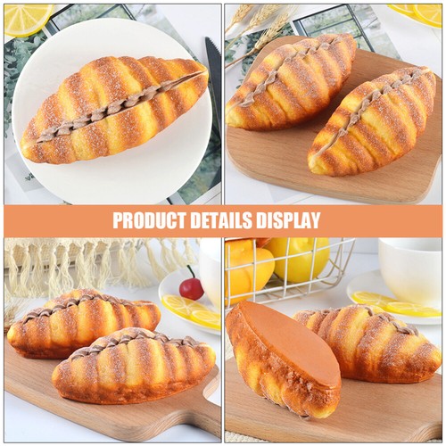 2pcs Simulated Bread Decor Artificial Bread Model Bread Photo Prop Decorative - Zdjęcie 4 z 12