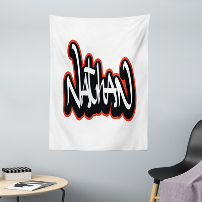 Nathan Mikrofaser Wandteppich Boys Name Graffito Kunst