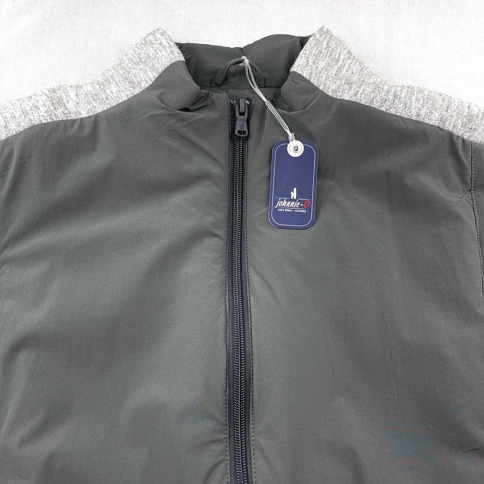 Johnnie-O Performance Full Zip Vest Charcoal Gray Large $228 - Image 2 of 4